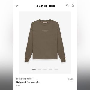 Fear of God Essentials crewneck sweatshirt -wood-xs